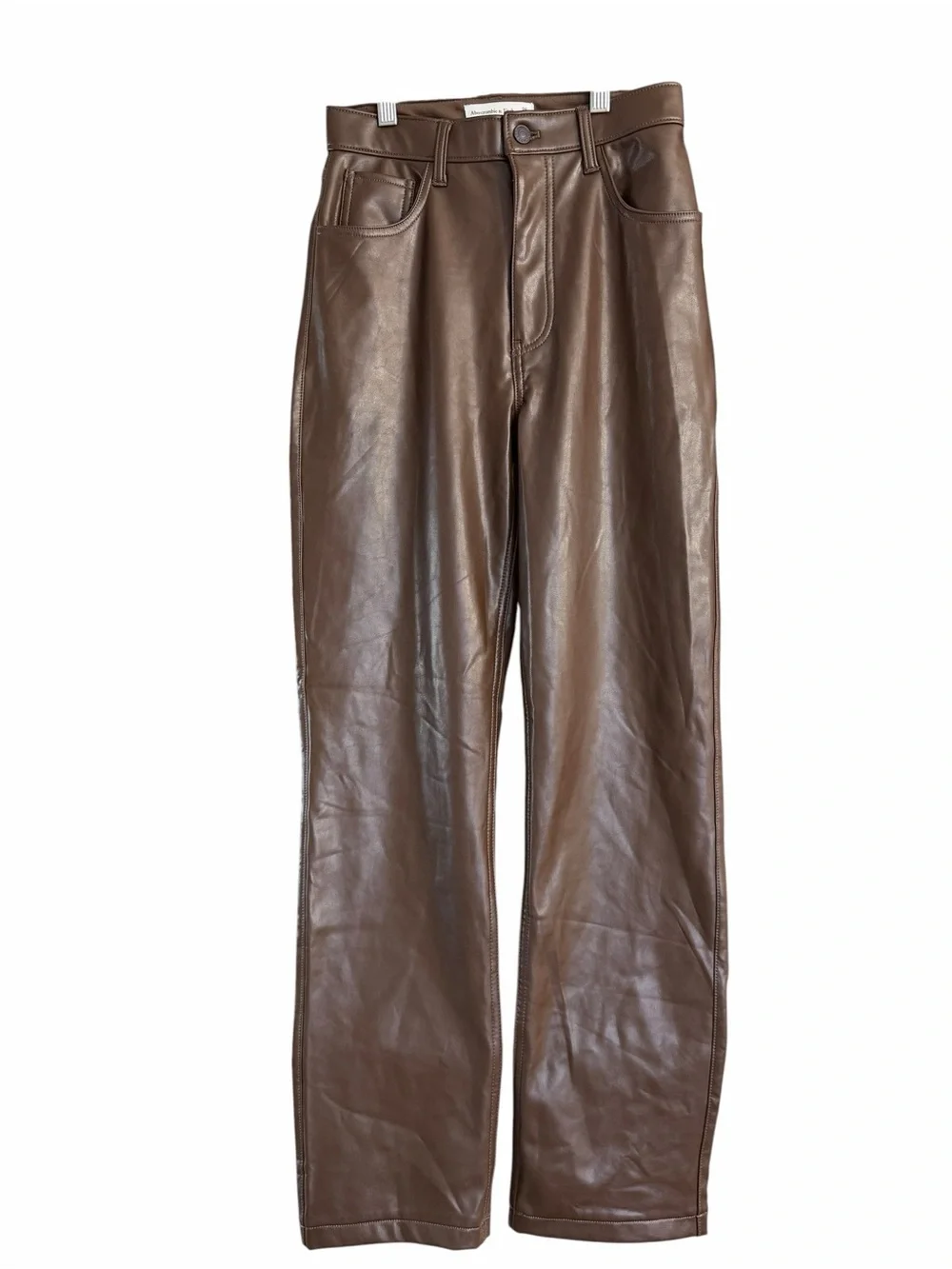 Abercrombie & Fitch 90s Straight Leg Brown High-Rise Straight Pants - Picture 2 of 7